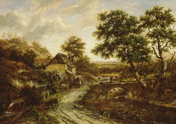 Overshot Flint Mill in Landscape with Fall of Water, 1831